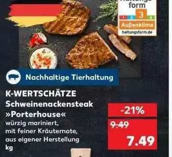 Kaufland K-wertschätze Schweinenackensteak »porterhouse« Angebot