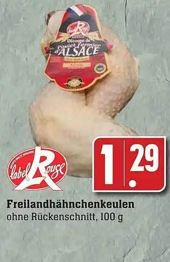 Scheck-in-Center Label rouge freilandhähnchenkeulen Angebot