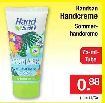 Zimmermann Handsan handcreme sommerhandcreme Angebot