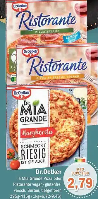 Aktiv Irma Dr. oetker la mia grande pizza oder ristorante vegan oder glutenfreie Angebot