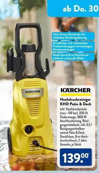 Aldi Süd Kärcher hochdruckreiniger khd patio & deck Angebot