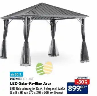 Aldi Süd Home deluxe led-solar-pavillon azur Angebot