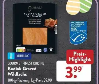 Aldi Süd Gourmet finest cuisine kodiak graved wildlachs Angebot