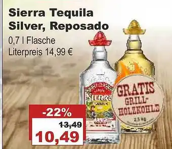 Bilgro Sierra tequila silver, reposado Angebot