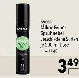 CITTI Markt Syoss mikro-feiner sprühnebel Angebot