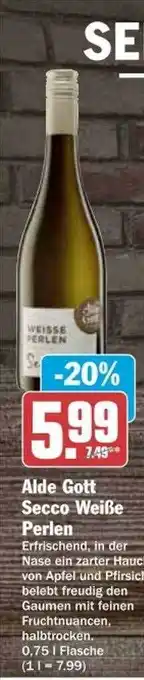 dodenhof Alde gott secco weiße perlen Angebot