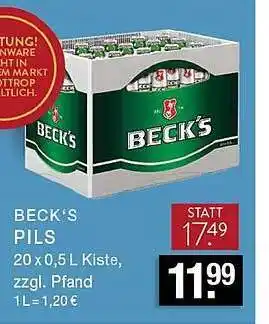 Edeka Zurheide Beck's pils Angebot