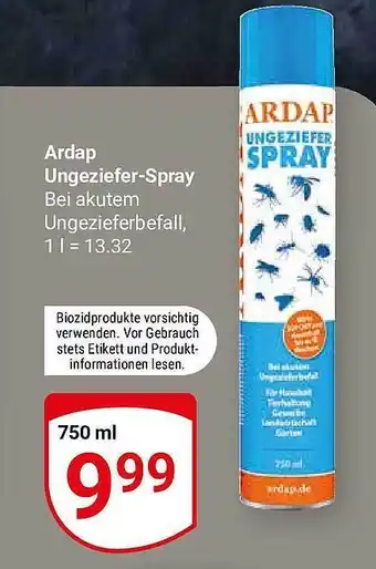 Globus Ardap ungeziefer-spray Angebot