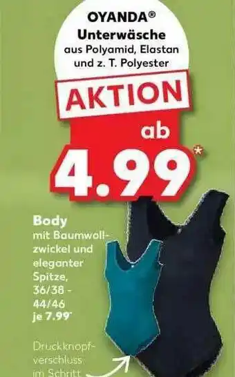 Kaufland Body Mit Baumwoll-zwickel Und Eleganter Spitzer Angebot