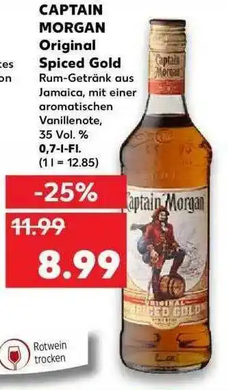 Kaufland Captain Morgan Original Spiced Gold Angebot