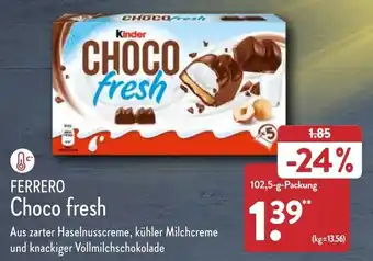 Aldi Nord Ferrero Choco fresh 102,5 g Packung Angebot