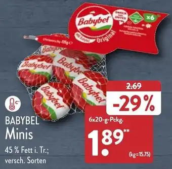 Aldi Nord Babybel Minis 6x20 g Pckg. Angebot