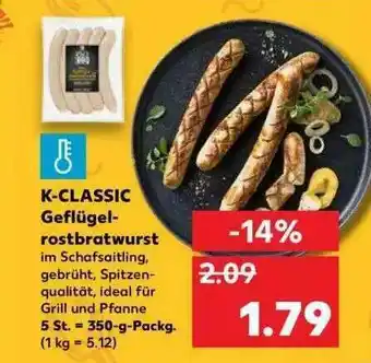 Kaufland K-classic Geflügel-rostbratwurst Angebot