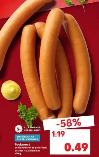 Kaufland Bockwrust Aus Eigener Herstellung Angebot