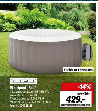 Lidl Belago Whirlpool „bali” Angebot