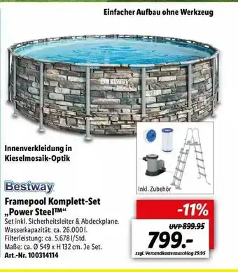 Lidl Bestway Framepool Komplett-set „power Steel” Angebot