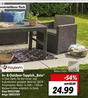 Lidl Kayoom In- & Outdoor-teppich „batu” Angebot