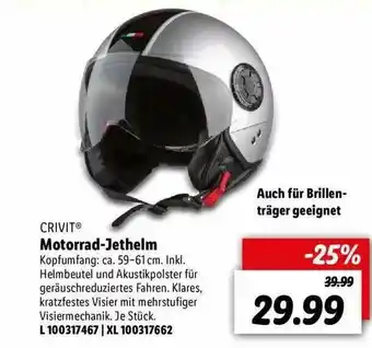 Lidl Crivit Motorrad-jethelm Angebot