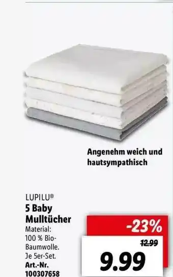 Lidl Lupilu 5 Baby Mulltücher Angebot