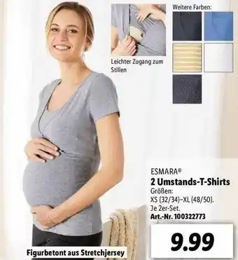 Lidl Esmara 2 Umstands-t-shirts Angebot