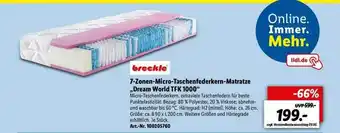 Lidl Breckle 7-zonen-micro-taschenfederkern-matratze „dream World Tfk 1000” Angebot
