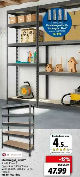 Lidl Ar Shelving Steckregal „rivet” Angebot