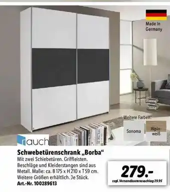 Lidl Rauch Schwebetürenschrank „borba” Angebot