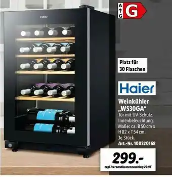 Lidl Haier Weinkühler Ws30ga Angebot