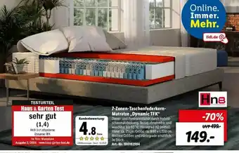 Lidl Hn8 7-zonen-taschenfederkern-matratze „dynamic Tfk” Angebot