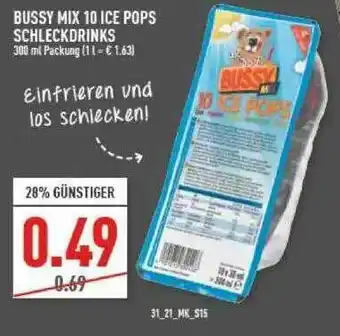 Marktkauf Bussy Mix 10 Ice Pops Schleckdrinks Angebot