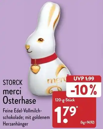 Aldi Nord Storck merci Osterhase 120 g Stück Angebot