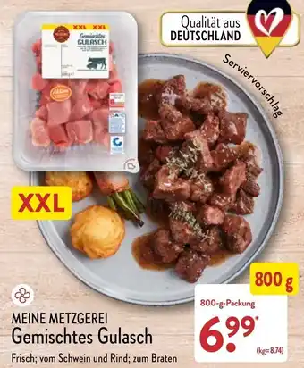 Aldi Nord Meine Metzgerei Gemischtes Gulasch 800 g Packung Angebot