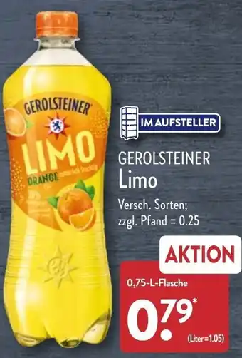 Aldi Nord Gerolsteiner Limo 0,75 L Flasche Angebot