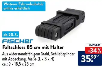 Aldi Nord Fischer Faltschloss 85 cm mit Halter Angebot