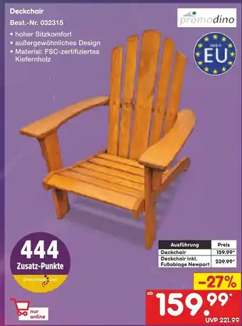 Netto Marken-Discount Promadino Deckchair Angebot