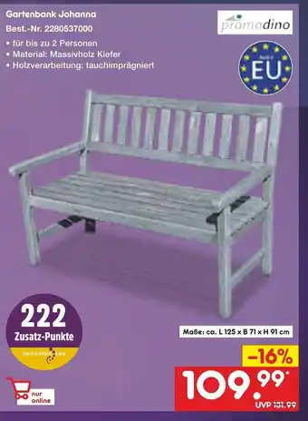 Netto Marken-Discount Promadino Gartenbank Johanna Angebot