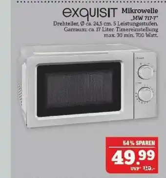 Marktkauf Exquisit Mikrowelle „mw 717-7” Angebot