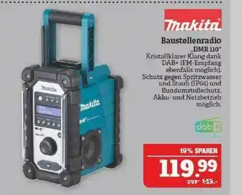 Marktkauf Makita Bustellenradio „dmr110” Angebot