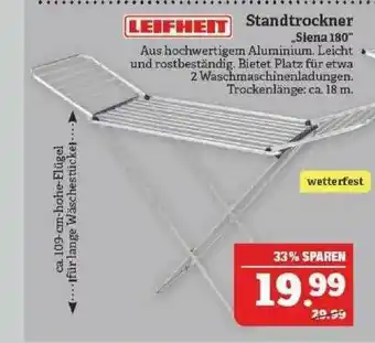 Marktkauf Leifheit Standtrockner „siena 180” Angebot