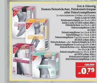 Marktkauf Gut & Günstig Damen Feinsöckchen Feinkniestrümpee Oder Feinstrumpfhosen Angebot