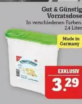 Marktkauf Gut & Günstig Vorratsdose Angebot