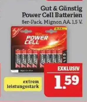 Marktkauf Gut & Günstig Power Cell Batterien Angebot