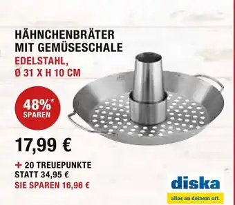 diska Rosle Hahnchenbrater mit Gemuseschale Angebot