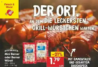 Netto Marken-Discount Hofmaier Mini Berner Oder Berner Würstl Angebot