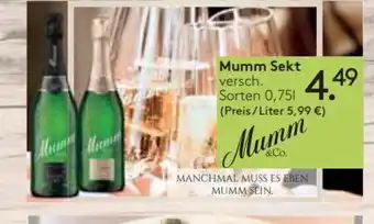 alldrink Mumm Sekt 750ml Angebot