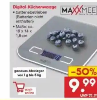 Netto Marken-Discount Digital-küchenwaage Maxxmee Angebot