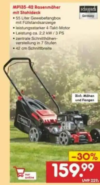 Netto Marken-Discount Mp135-42 Rasenmäher Mit Stahldeck Angebot