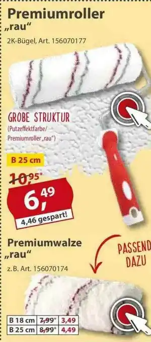 Sonderpreis Baumarkt Premiumroller „rau” Angebot