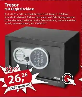 Sonderpreis Baumarkt Tresor Mit Digitalschloss Angebot