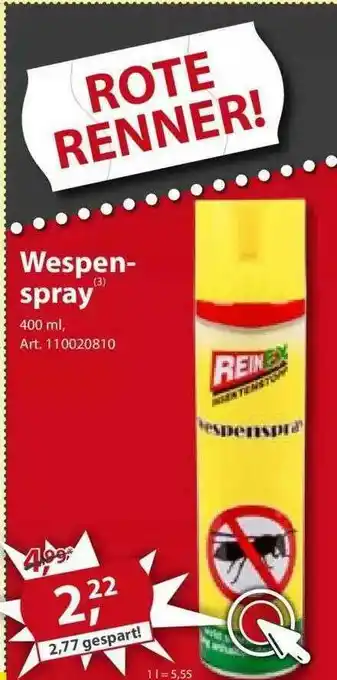 Sonderpreis Baumarkt Wespenspray Reinex Angebot